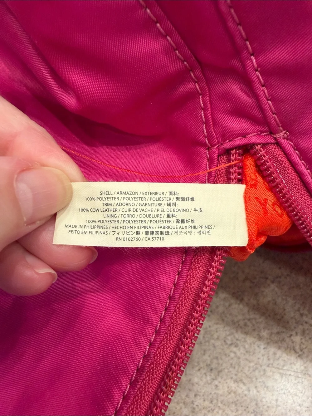 kate spade Hot Pink and Red Logo interior “Unmentionables” Pouch